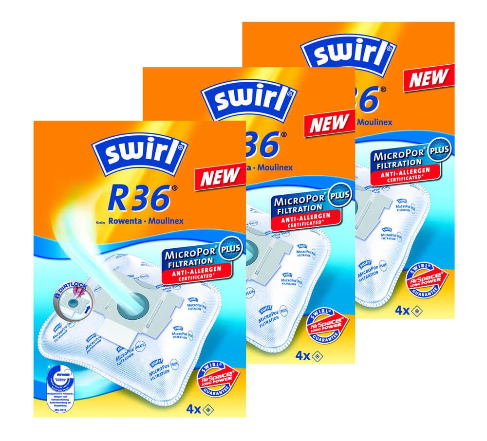 Image of Swirl 3x R 36 MicroPor AirSpace Staubsaugerbeutel bei nettoshop.ch
