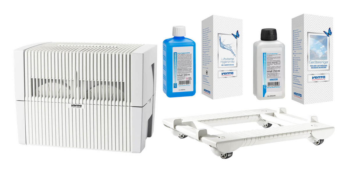 Image of VENTA LW45 Weiss + Hygienemittel + Reinigungsmittel + Rollwagen Set bei nettoshop.ch