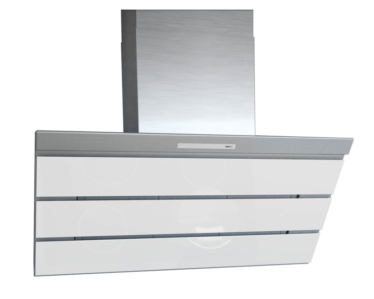 Image of Wesco WHE virago 80 Dunstabzugshaube Edelstahl Umluft Glas Weiss bei nettoshop.ch