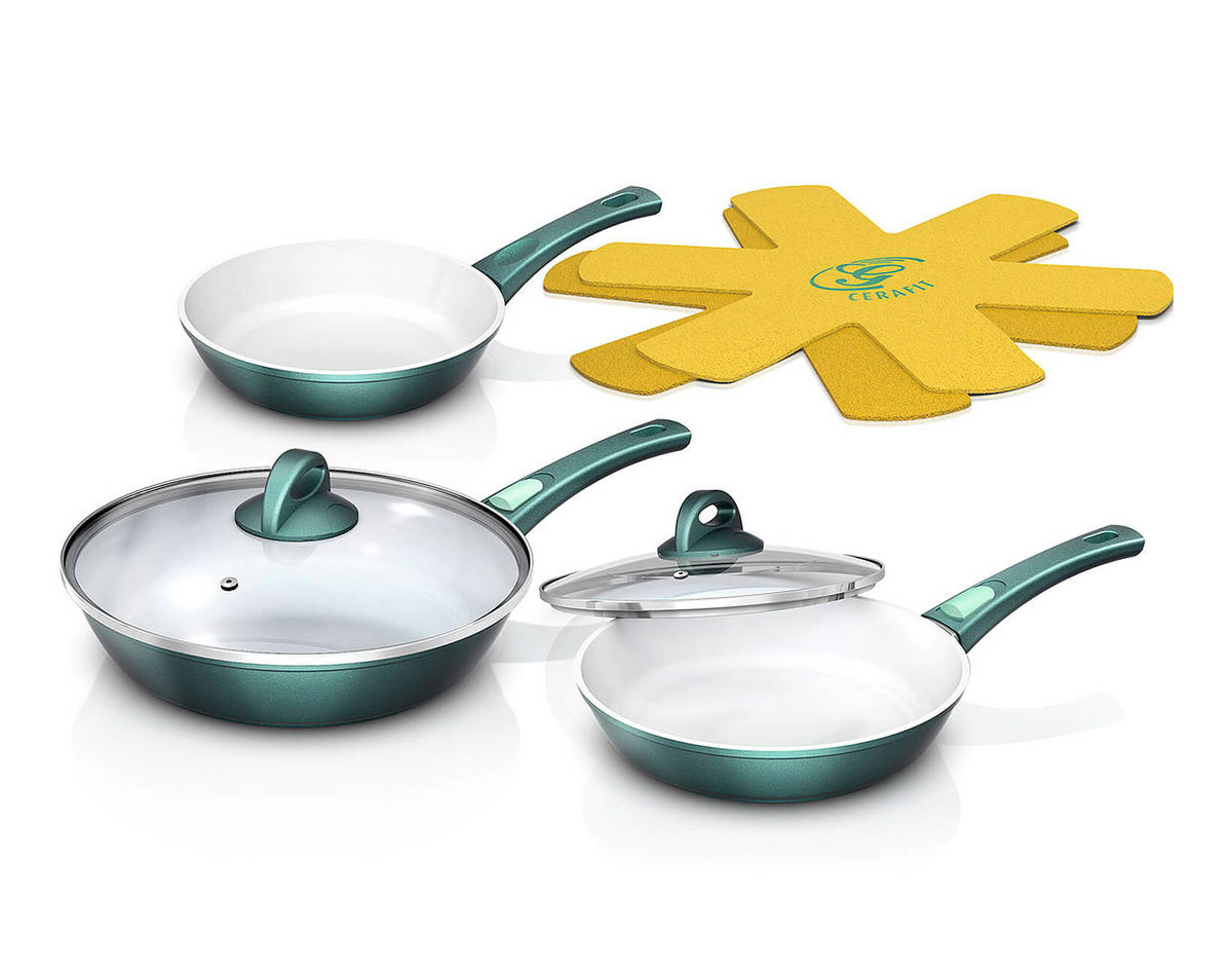 Image of Genius Cerafit Fusion Pfannen Set 7tlg. grün bei nettoshop.ch