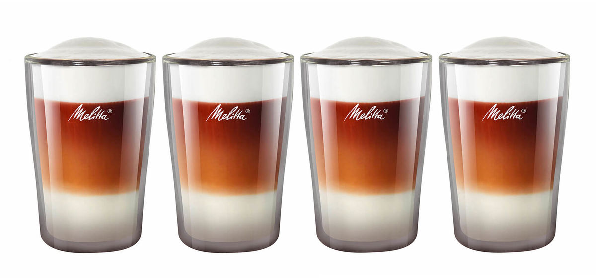 Image of Melitta Latte Macchiato Glas 300ml 4er-Set Zubehör bei nettoshop.ch
