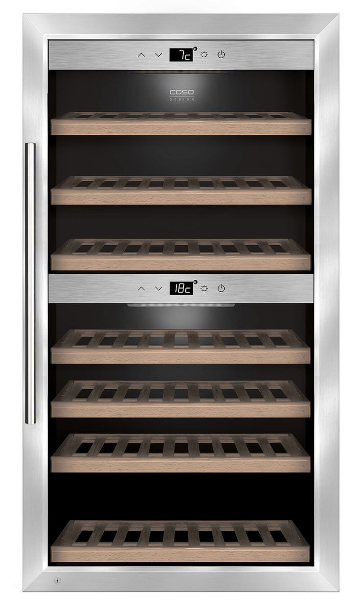 Image of Caso WineComfort 66 Weinkühlschrank Edelstahl rechts bei nettoshop.ch