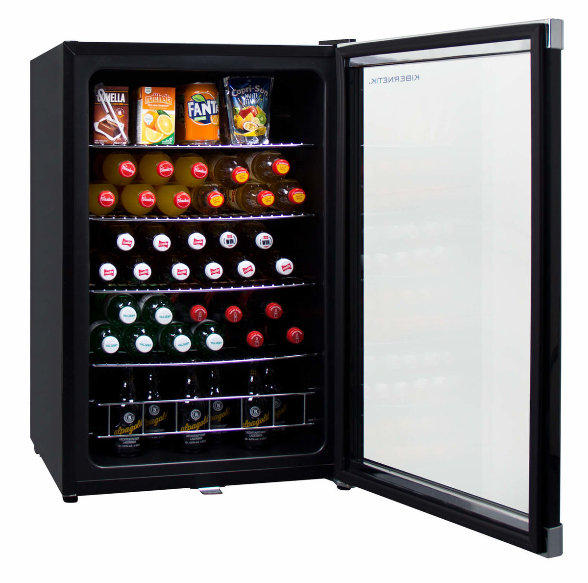 Image of Kibernetik GK130L01 Getränkekühlschrank Schwarz rechts bei nettoshop.ch