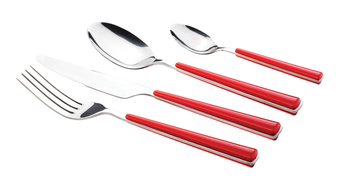Image of Mäser Shiny Besteckgarnitur 24-tlg., rot bei nettoshop.ch