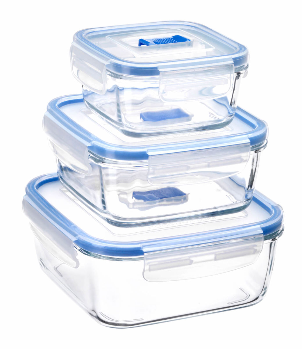 Image of Luminarc Vorratsdosen-Set 3-tlg. quadratisch mit Active Deckel bei nettoshop.ch