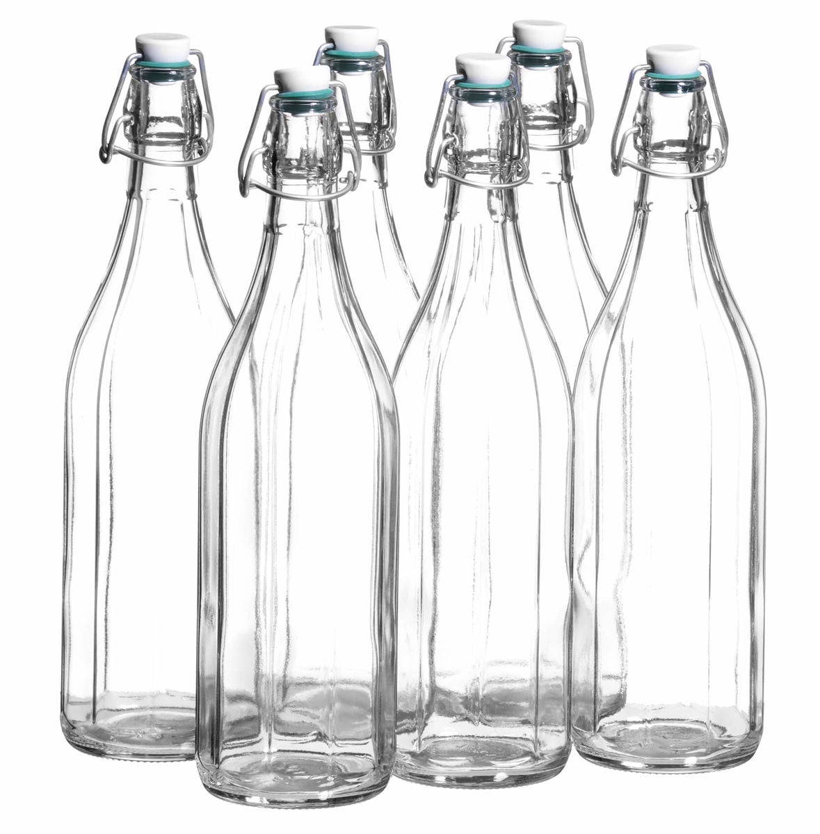 Image of Mäser 6er Set Flasche mit Bügelverschluss 1,0 l.,10-Kant bei nettoshop.ch