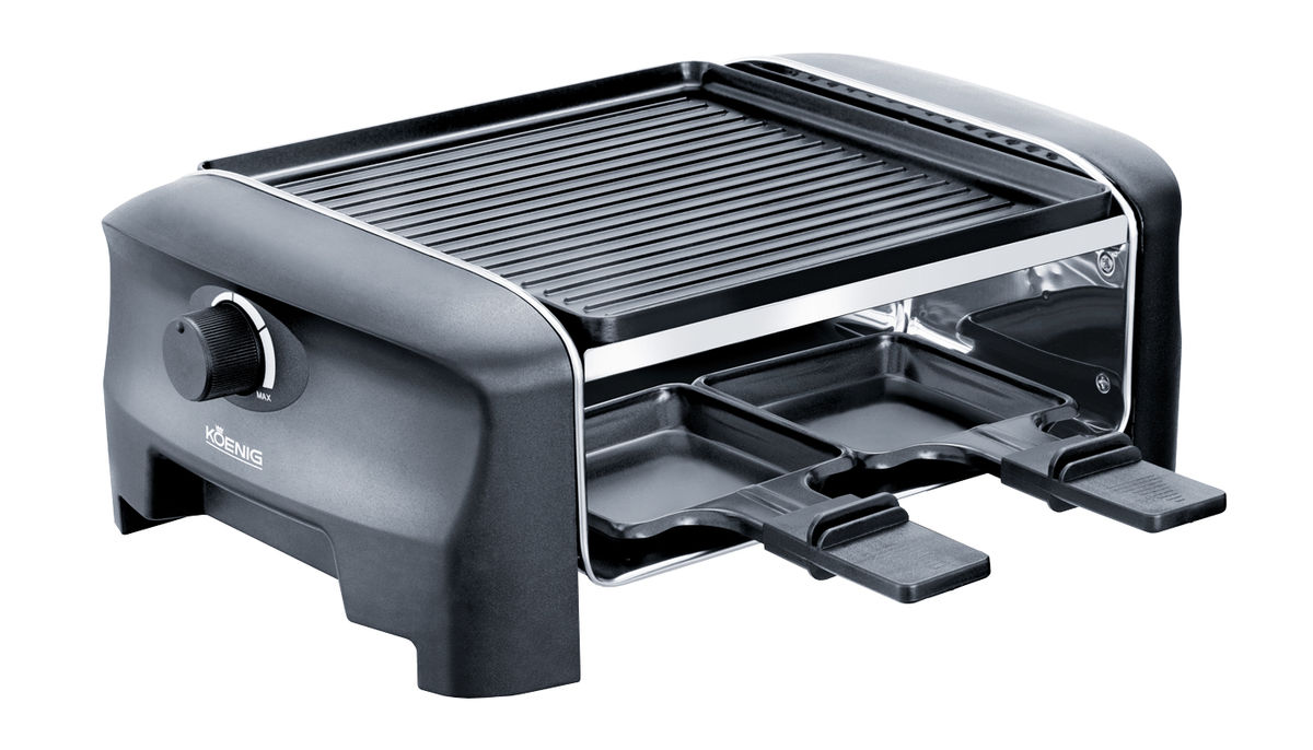 Image of KOENIG Raclette Gourmet 4 Raclettegrill schwarz bei nettoshop.ch