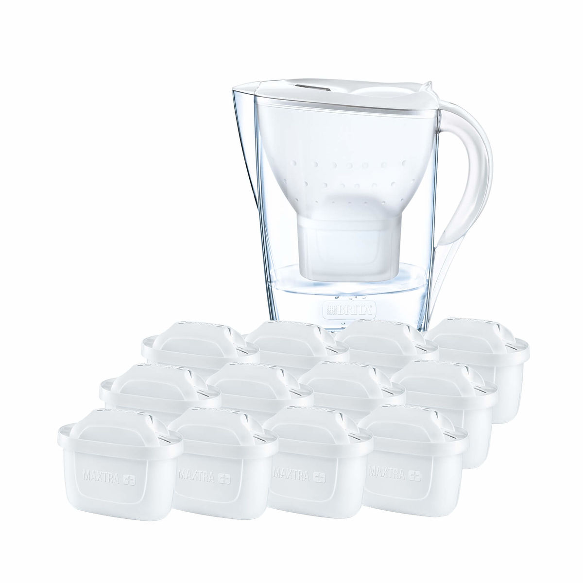 Image of Brita Marella inkl. 12 Kartuschen Maxtra+ Wasserfilter weiss bei nettoshop.ch