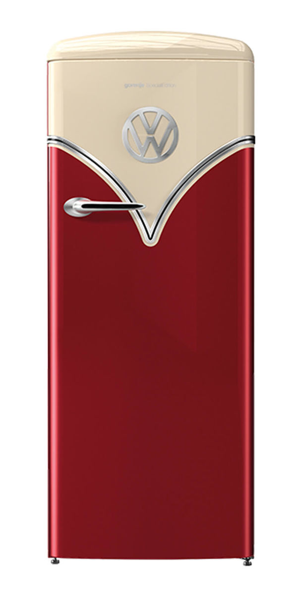 Image of Gorenje OBRB 153 R VW-Bulli Kühlschrank Burgundy rechts bei nettoshop.ch
