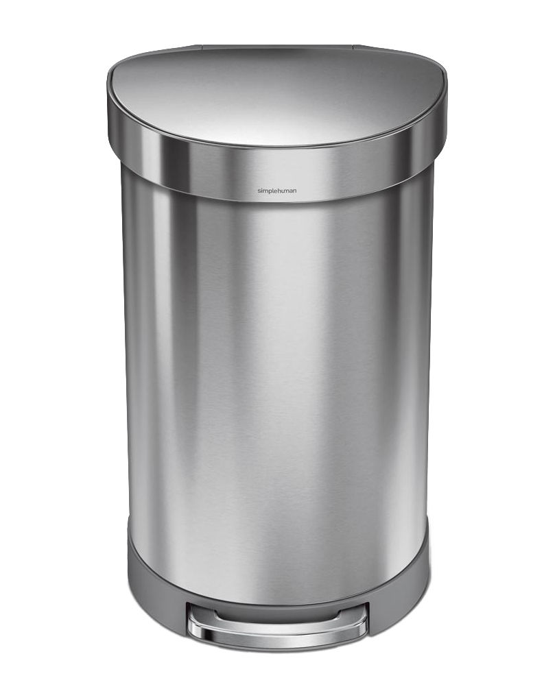 Image of Simplehuman CW2030 45l halbrunder Abfalleimer edelstahl bei nettoshop.ch