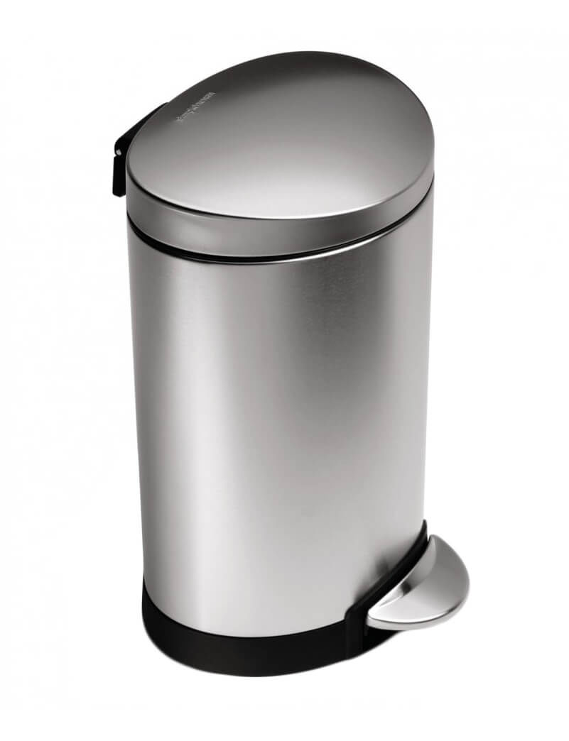 Image of Simplehuman CW1834CB halbrunder Abfalleimer edelstahl bei nettoshop.ch