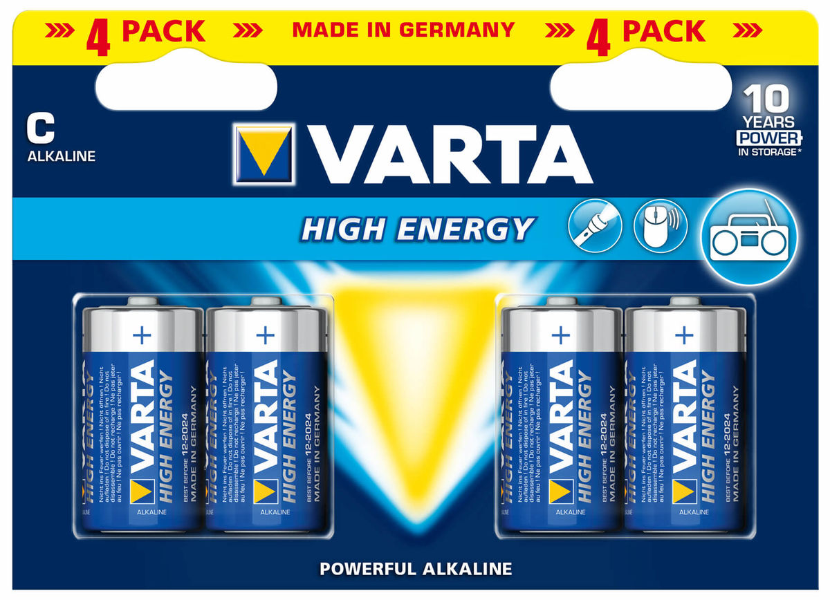 Image of Varta High Energy / C / LR14 4 Stück Batterien bei nettoshop.ch