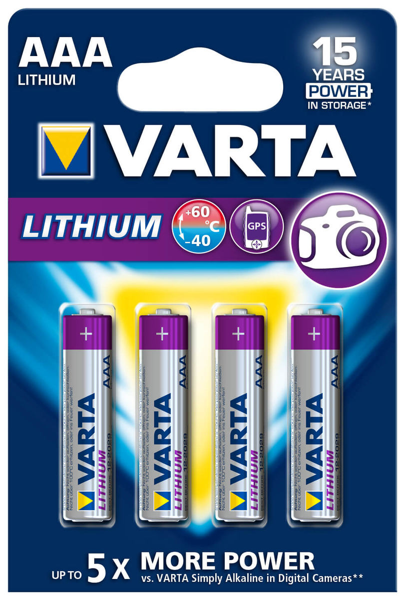 Image of Varta Professional Lithium / AAA / LR03 4 Stück Batterien bei nettoshop.ch