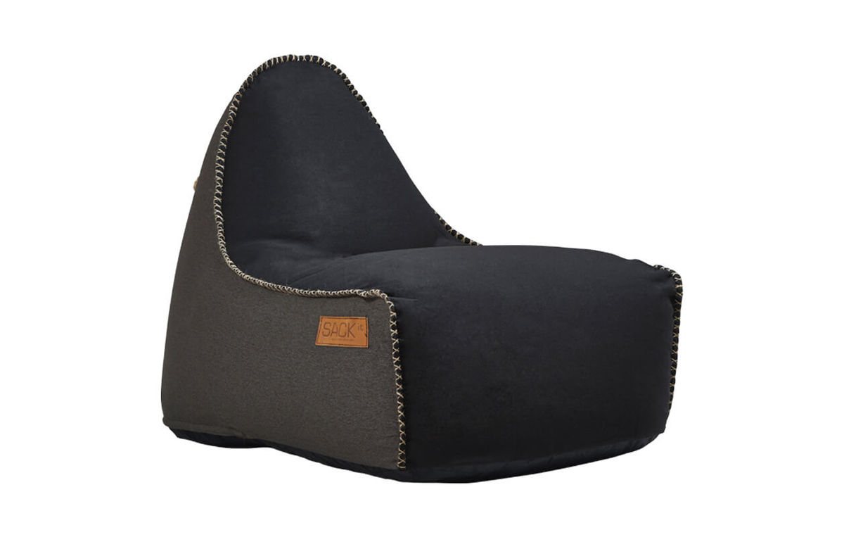 Image of Sackit RETROit Sessel Canvas Sitzsack schwarz/braun bei nettoshop.ch