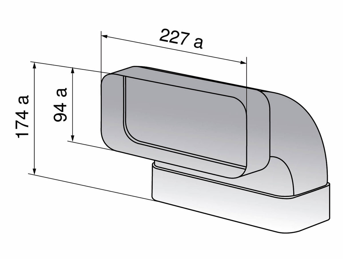 Image of V-ZUG 1012786 Flexbogen flach für Umlenkung und Drehung bis 180° bei nettoshop.ch
