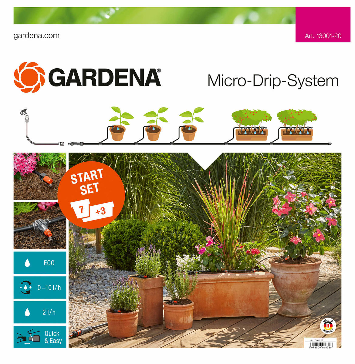 Image of Gardena Micro-Drip-System Start-Set Pflanztöpfe M bei nettoshop.ch