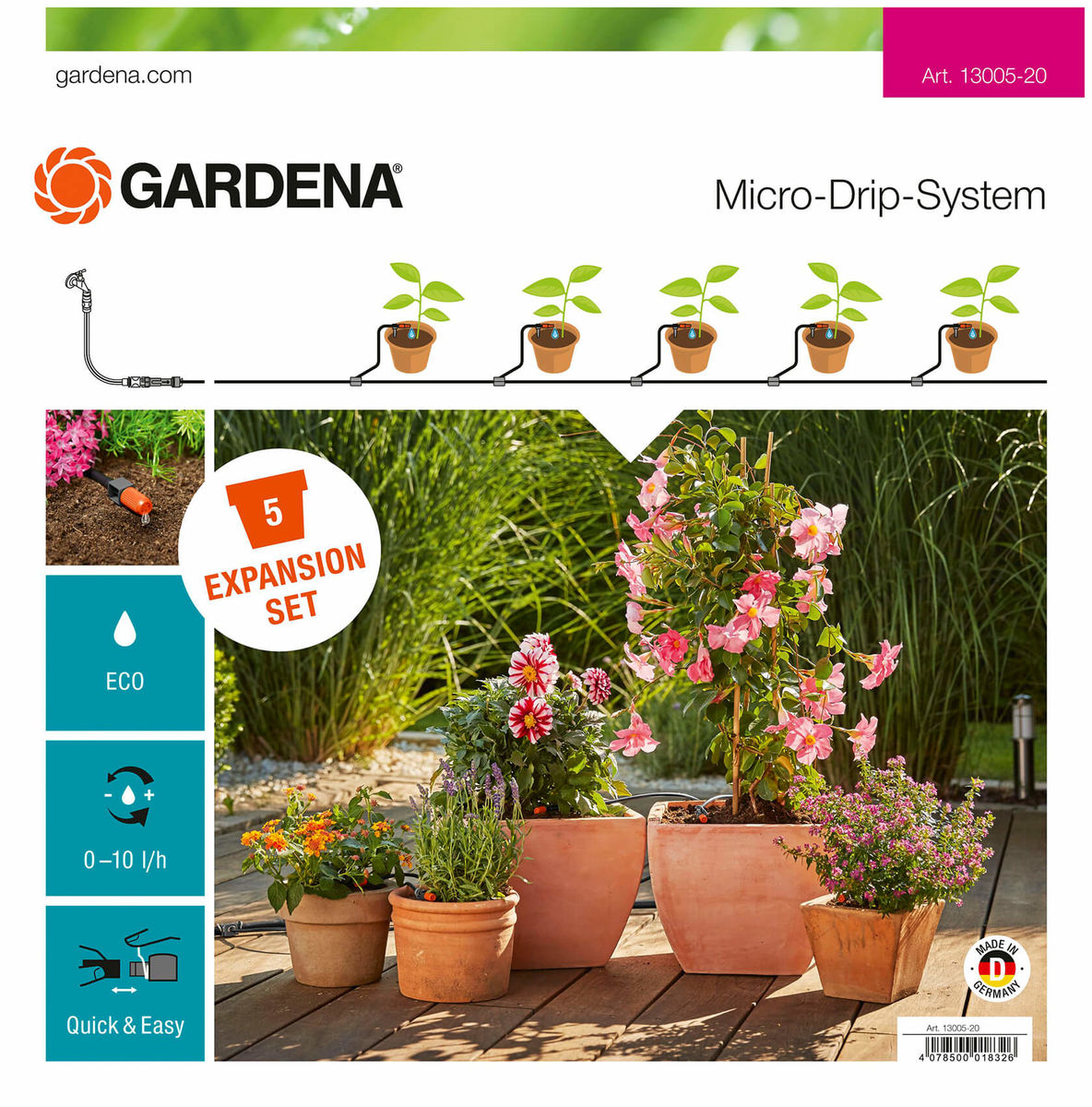 Image of Gardena Micro-Drip-System Erweiterungsset Pflanztöpfe bei nettoshop.ch