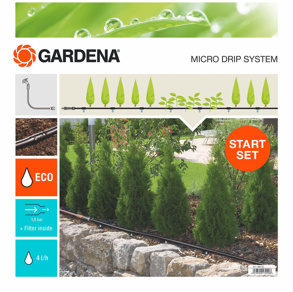 Image of Gardena Micro-Drip-System Start-Set Pflanzreihen M bei nettoshop.ch