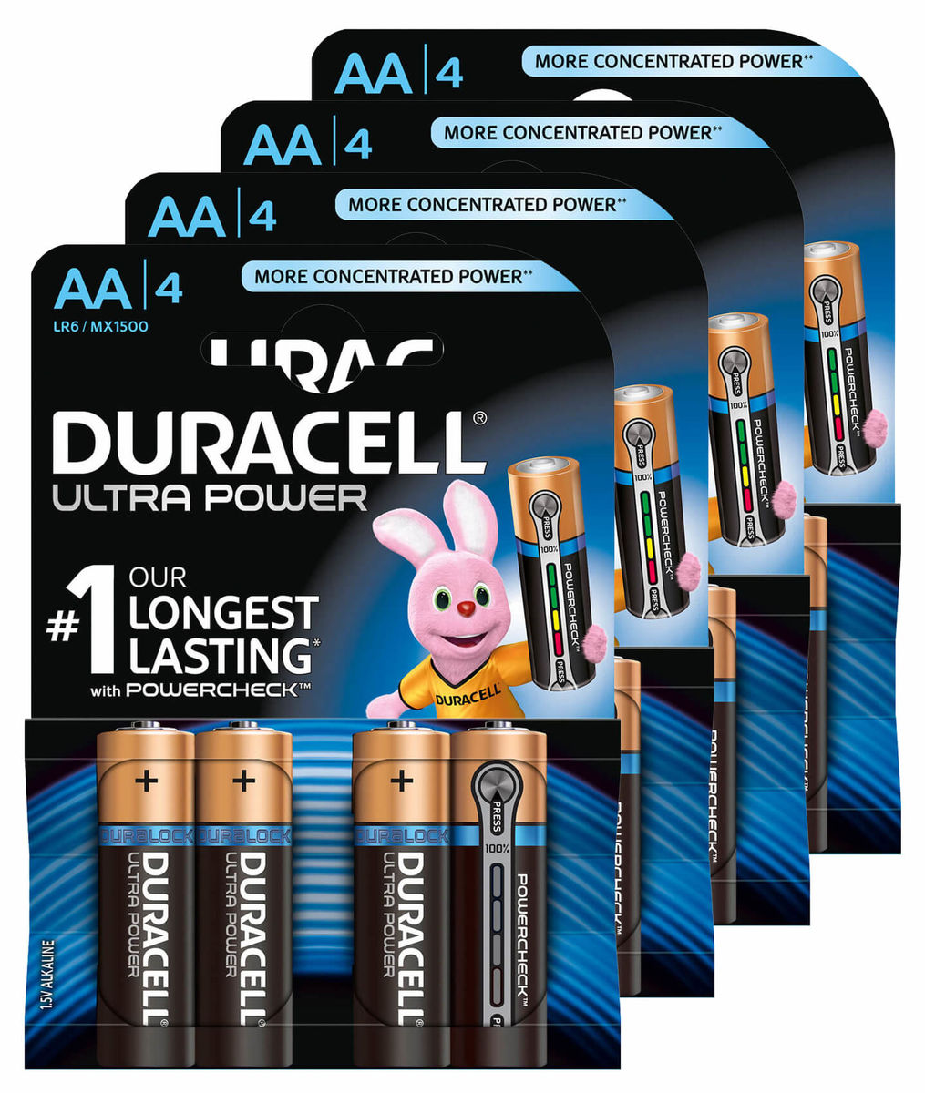 Image of Duracell Ultra Power MX1500 / AA / LR6 4x 4 Stück Batterien bei nettoshop.ch