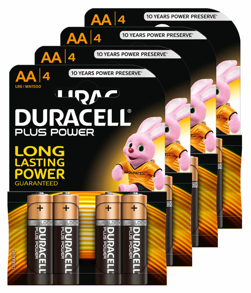 Image of Duracell Plus Power MN1500 / AA / LR6 4x 4 Stück Batterien bei nettoshop.ch