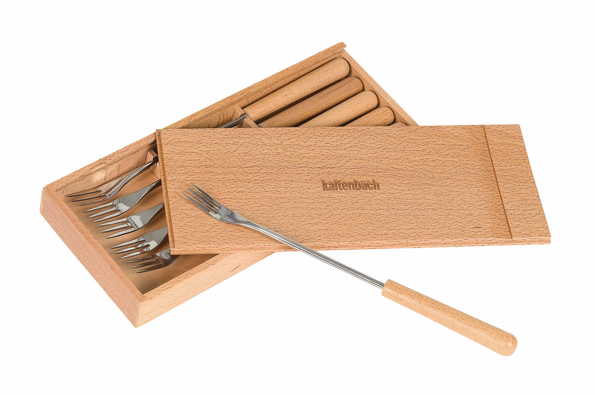 Image of Kaltenbach Fonduegabel Set Holz 6Stück bei nettoshop.ch