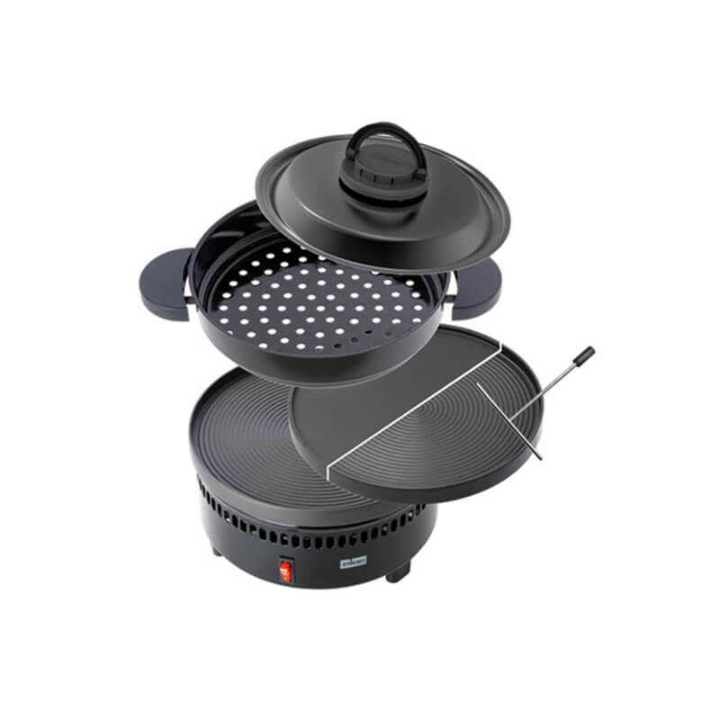 Image of Stöckli Marroniofen mit Crêpe- und Grillplatte schwarz bei nettoshop.ch