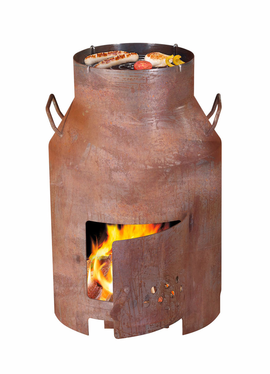 Image of Nouvel Milchbotte Outdoor Fondue- und Grillofen rost bei nettoshop.ch
