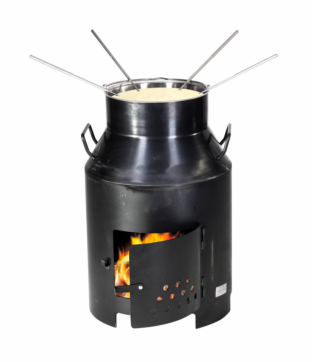 Image of Nouvel Milchbotte Outdoor Fondue- und Grillofen schwarz bei nettoshop.ch