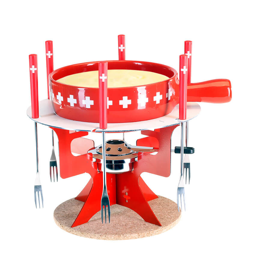 Image of Nouvel Mini Fondue Bar Schweiz Käsefondue Set 11-tlg bei nettoshop.ch
