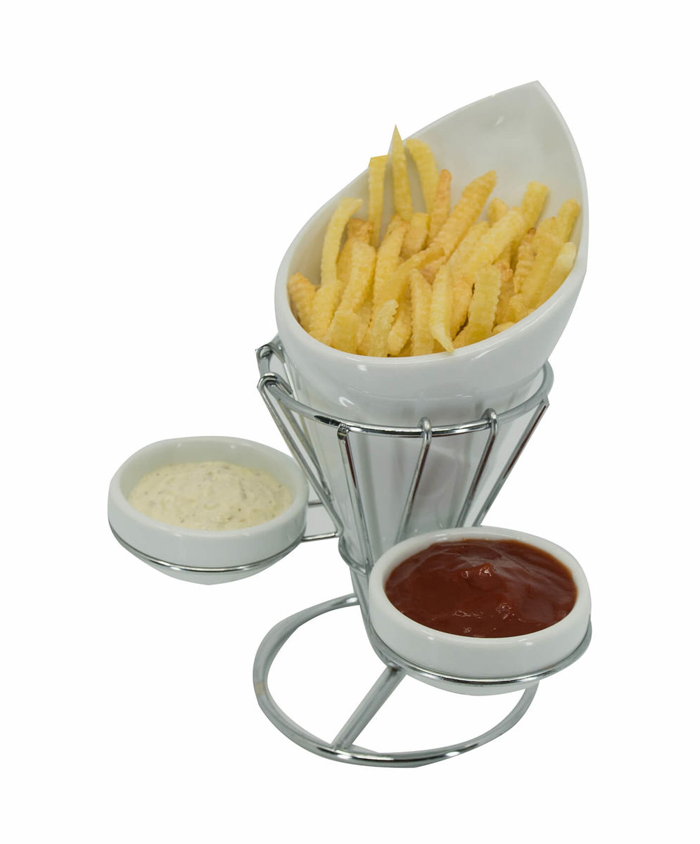 Image of Nouvel Pommes Halter mit Doppel Dip Schale bei nettoshop.ch