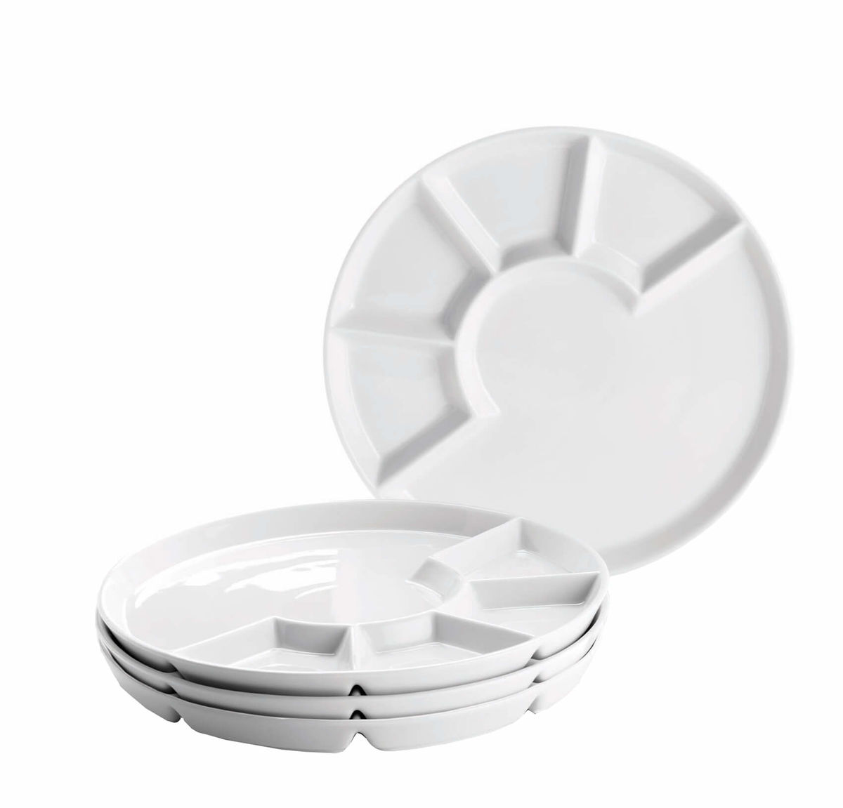 Image of Mäser Fondue-Teller 24 cm 4 Stk. weiss bei nettoshop.ch