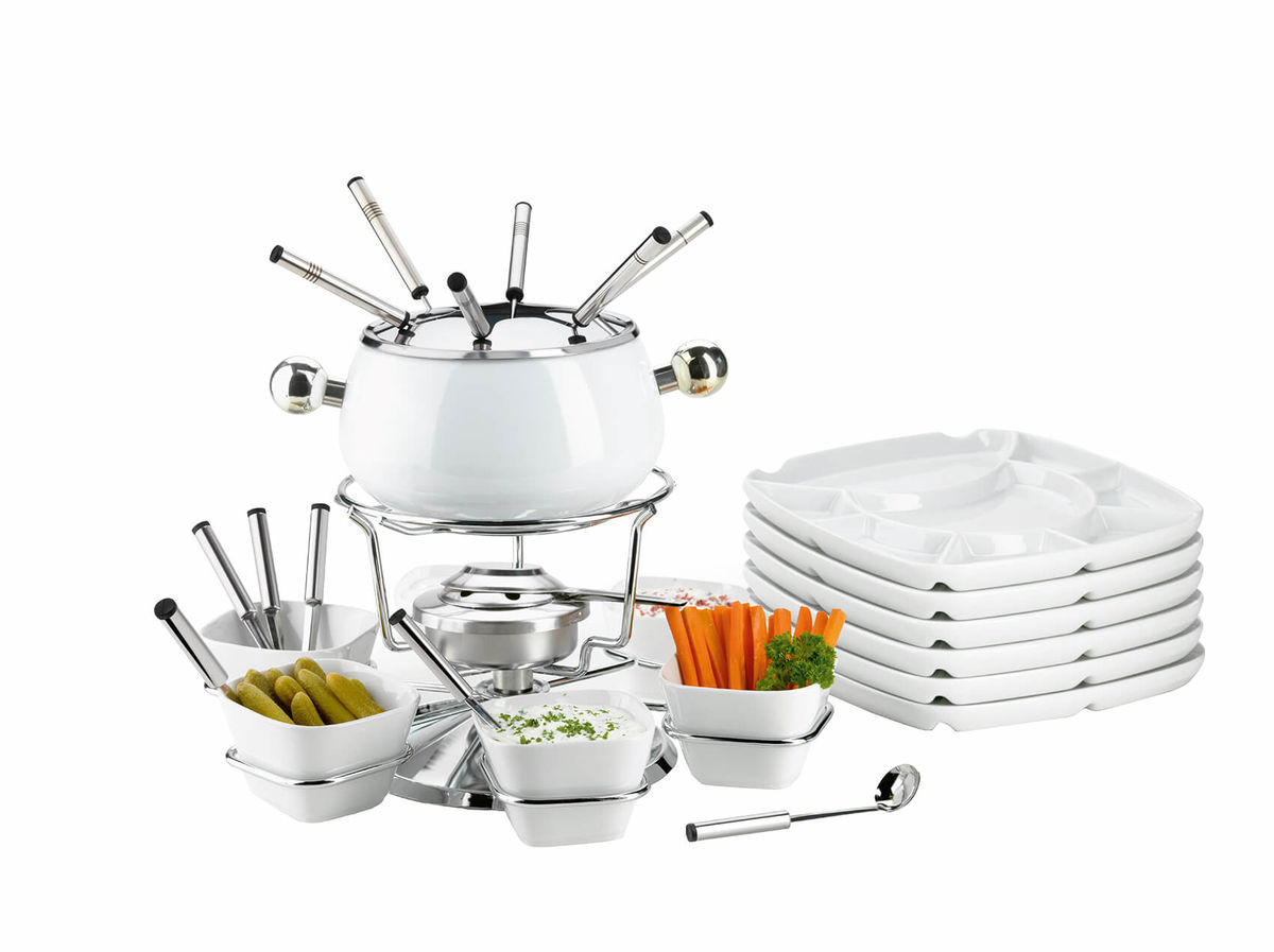 Image of Mäser Fondue Set 28-tlg. weiss bei nettoshop.ch