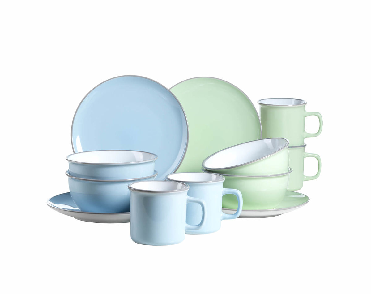 Image of Mäser Maila Frühstücks-Set 12-tlg. grün / blau bei nettoshop.ch