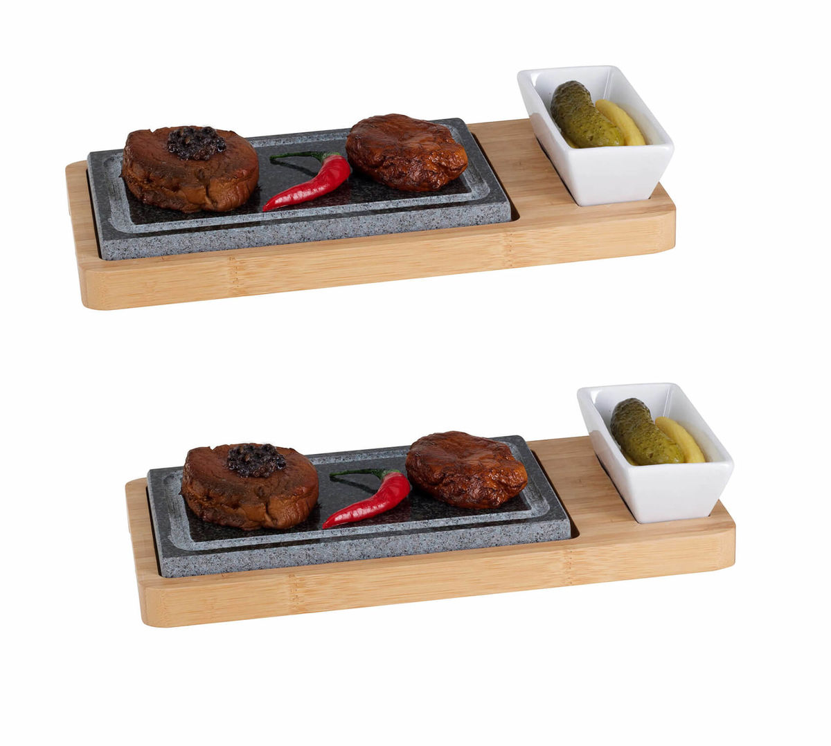 Image of Nouvel Bambus Hot-Stone Set 3-tlg 27.5 x 13 cm 2 Stk. bei nettoshop.ch