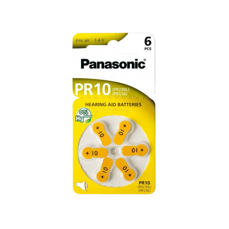 Image of Panasonic Zinc-Air 60x PR10 PR230 Hörgeräte AiD Batterien bei nettoshop.ch