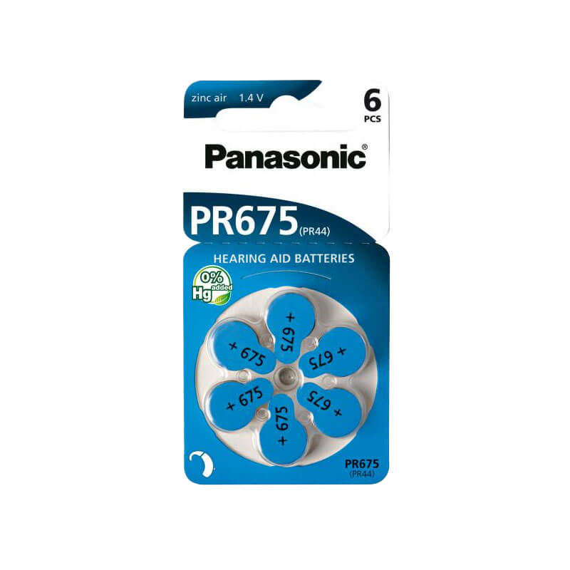 Image of Panasonic Zinc-Air 60x PR675 PR44 Hörgeräte AiD Batterien bei nettoshop.ch