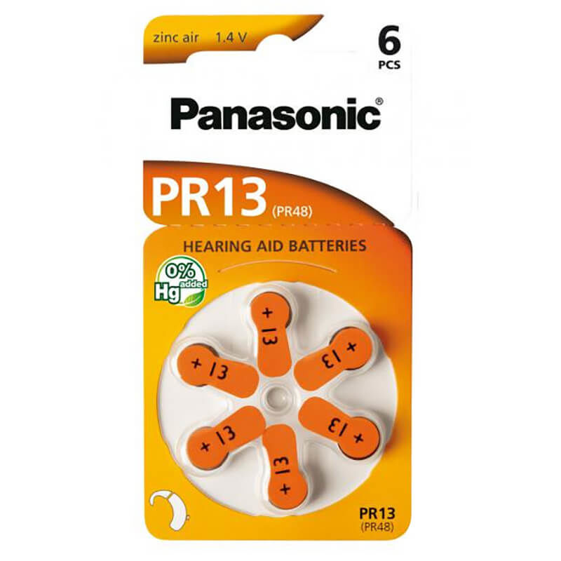 Image of Panasonic Zinc-Air 6x PR13 PR48 Hörgeräte/Hearing AiD Batterien bei nettoshop.ch