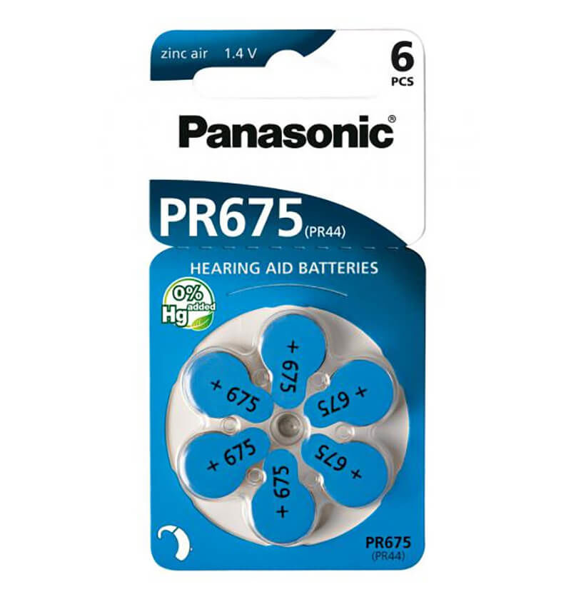 Image of Panasonic Zinc-Air 6x PR675 PR44 Hörgeräte/Hearing AiD Batterien bei nettoshop.ch