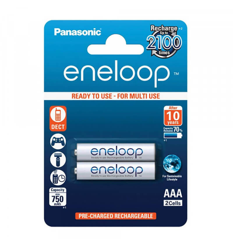 Image of Panasonic Eneloop 2x AAA 750mAh Batterie bei nettoshop.ch