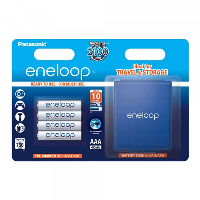 Image of Panasonic Eneloop 4x AAA 750mAh & Box Batterie bei nettoshop.ch