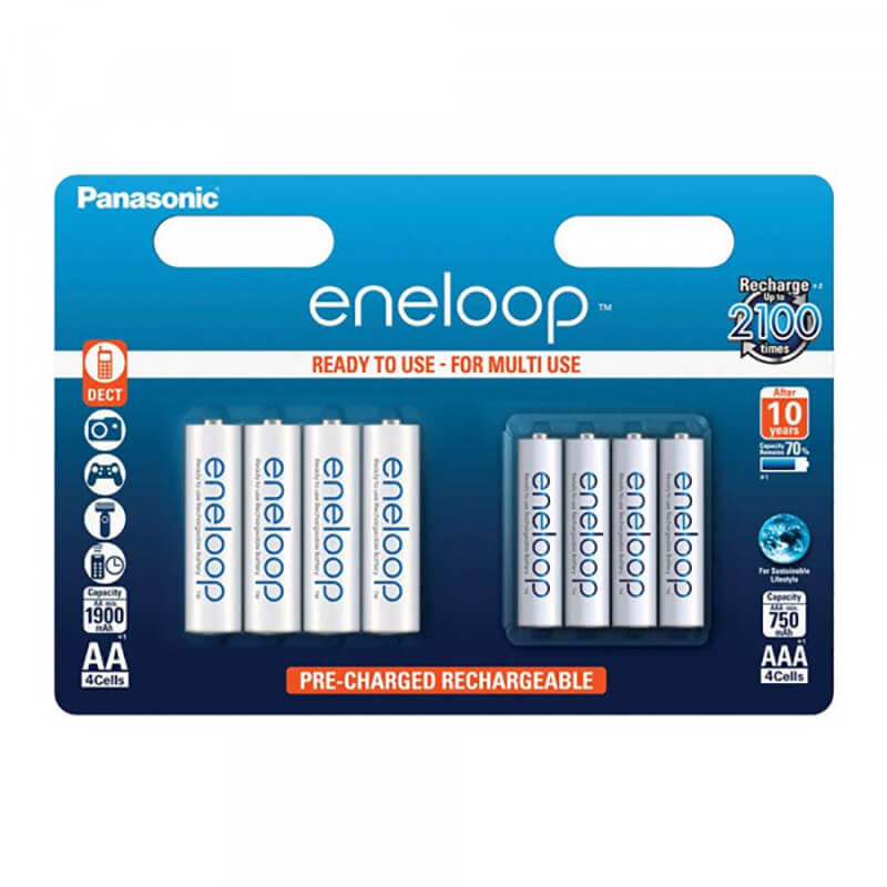 Image of Panasonic Eneloop 4x AA + 4x AAA Pack Batterie bei nettoshop.ch