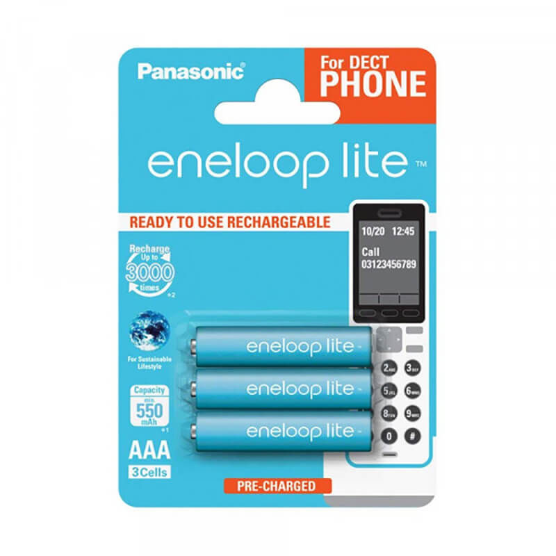 Image of Panasonic Eneloop Lite 3x AAA 550mAh DECT Batterie bei nettoshop.ch
