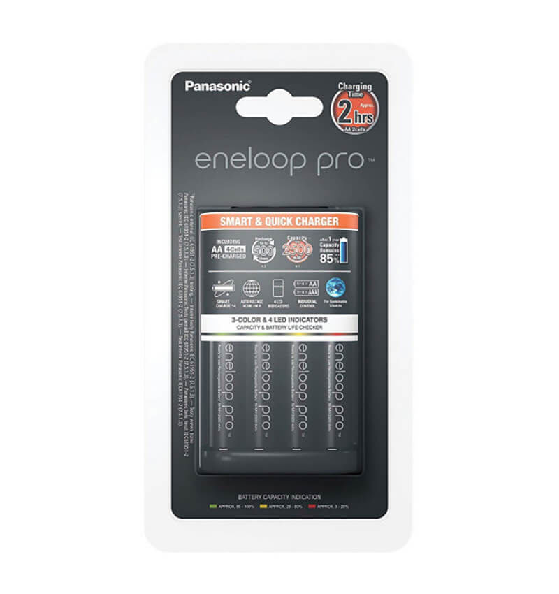 Image of Panasonic Eneloop Smart & Quick Charger inkl. 4x AA 2500mAh Batterie bei nettoshop.ch