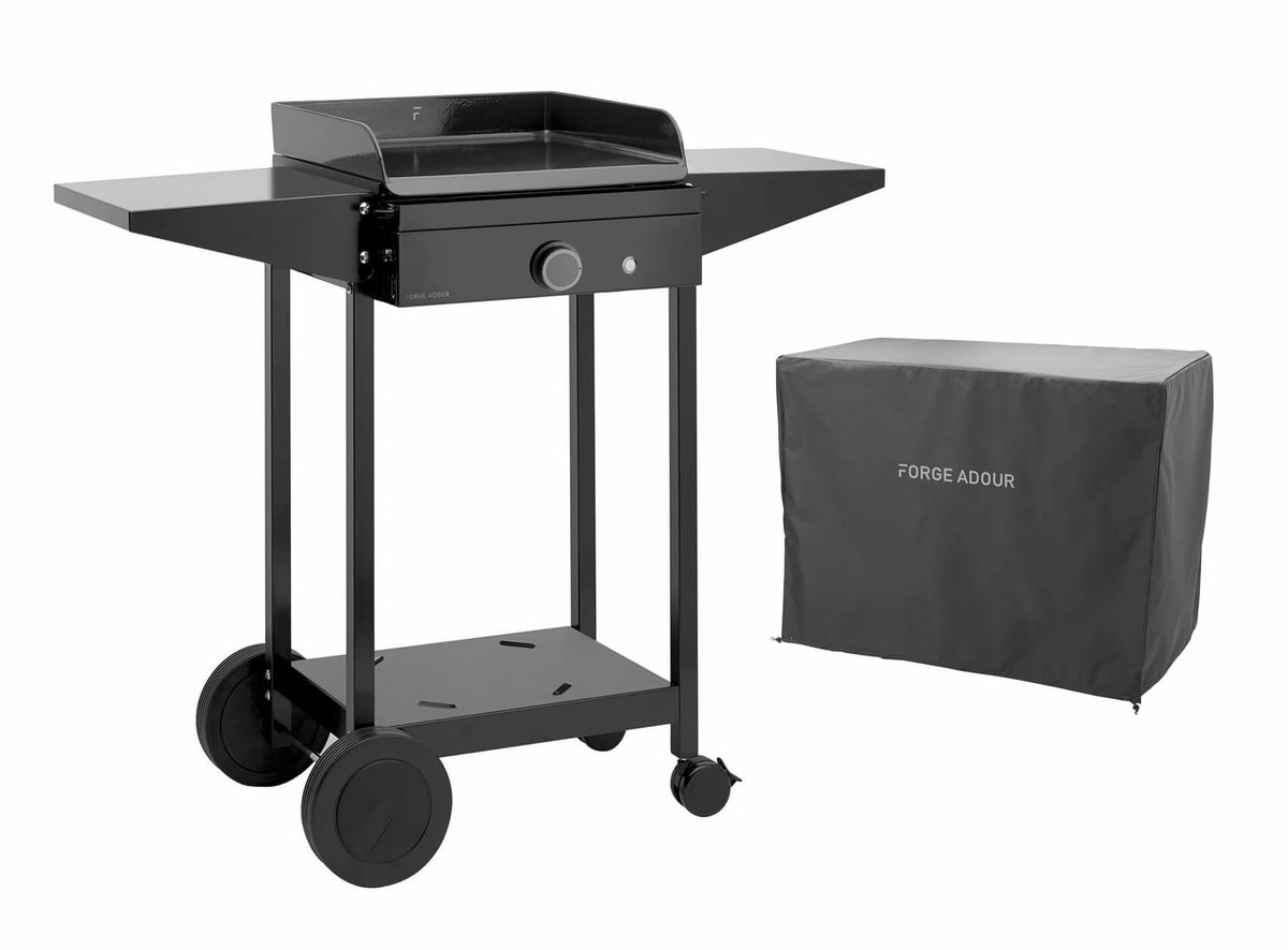 Image of Forge Adour Origin 45 Plancha schwarz inkl. Rollwagen und Abdeckhaube bei nettoshop.ch
