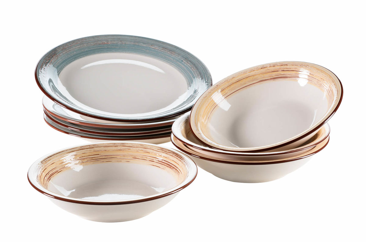 Image of Mäser Duole Tafelservice 8-tlg blau/beige bei nettoshop.ch