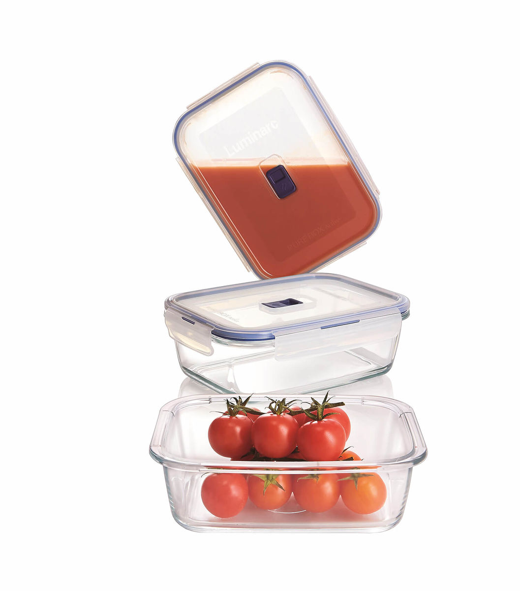 Image of Luminarc Pure Box Vorratsdosen-Set 3-tlg. rechteckig mit Active Deckel bei nettoshop.ch