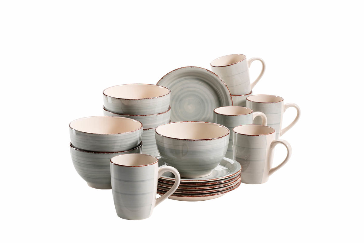 Image of Mäser Lumaca Frühstück-Set 18-tlg. rauchblau bei nettoshop.ch