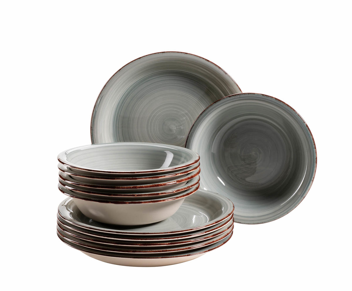 Image of Mäser Lumaca Tafelservice 12-tlg. rauchblau bei nettoshop.ch