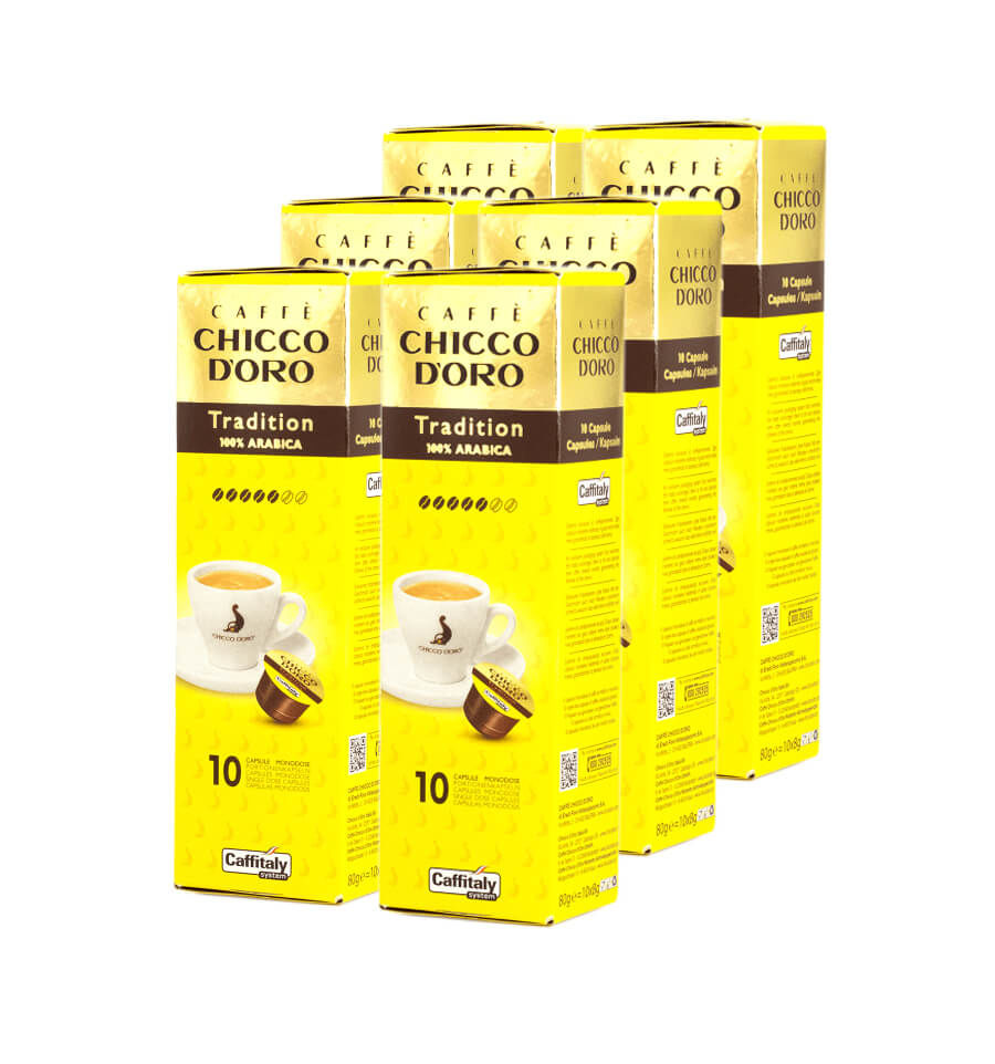 Image of Chicco d'Oro Caffitaly Tradition 100% Arabica Kaffeekapsel 6 er Set bei nettoshop.ch