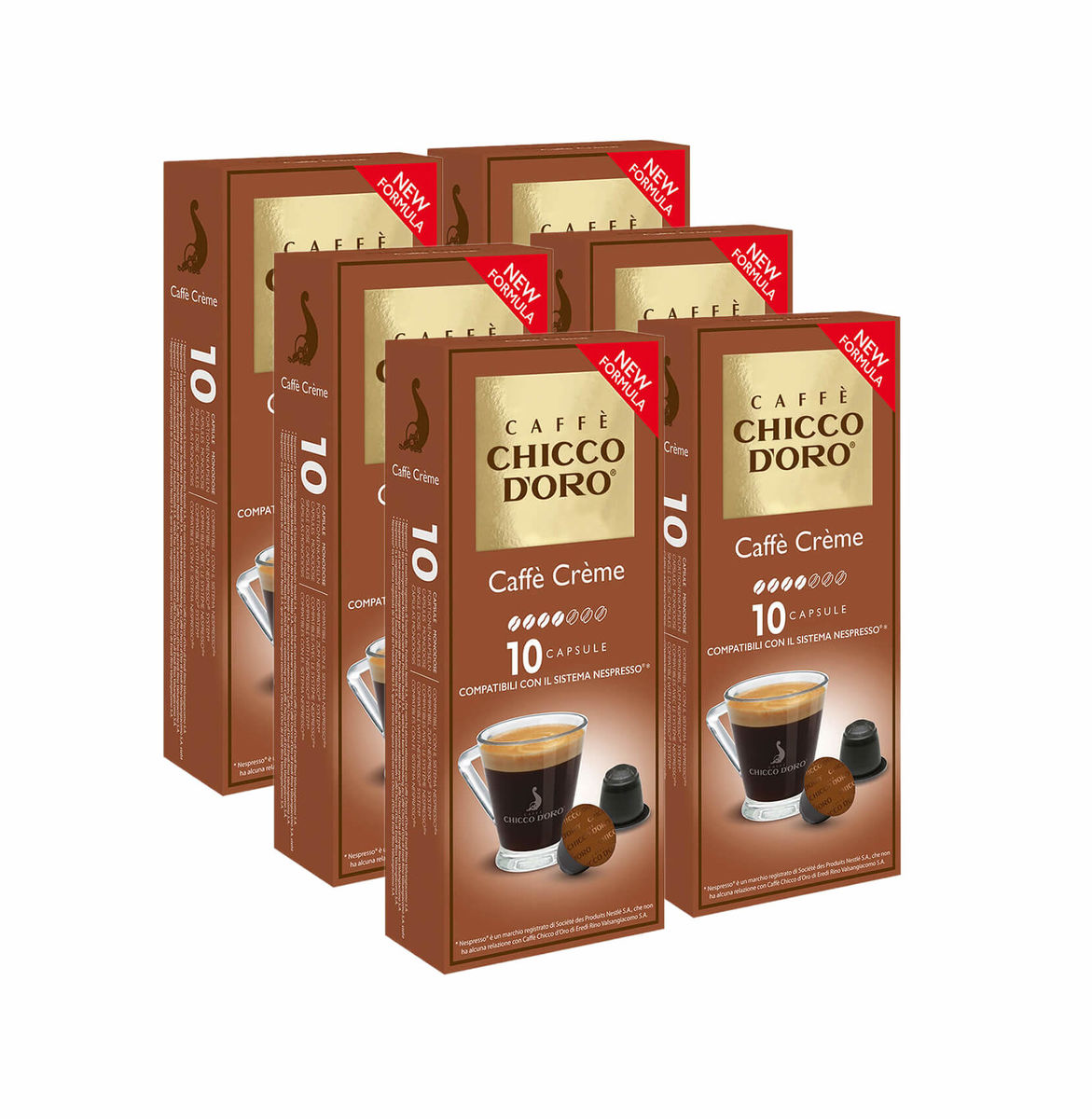 Image of Chicco d'Oro Crème Kaffeekapsel 6 er Set bei nettoshop.ch